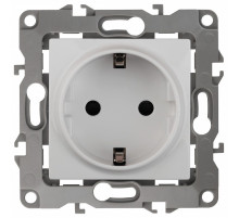 Розетка с заземлением и со шторкой, без рамки Эра Эра 12 12-2102-01
