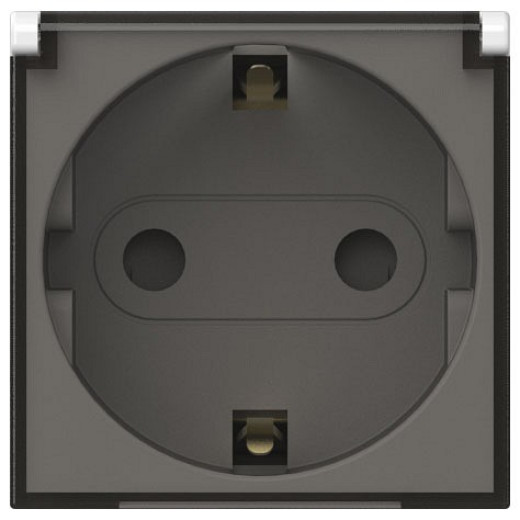 Розетка с заземлением с крышкой, без рамки Elbi Eleсtriс Moda Vox 611-040232-218