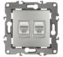Розетка двойная Ethernet RJ-45 без рамки Эра Эра 12 12-3108-03
