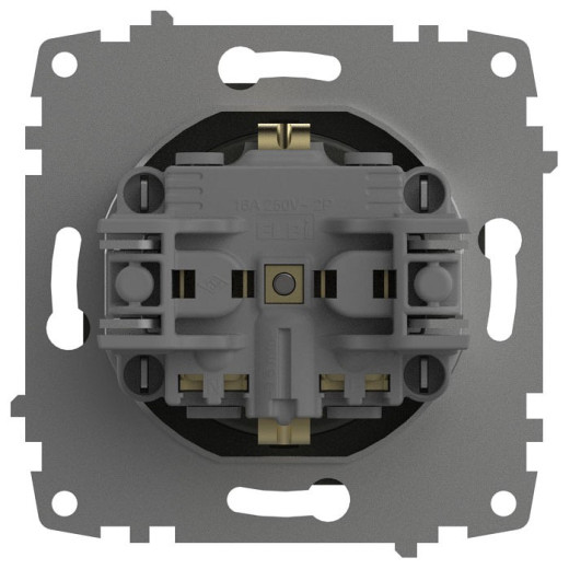 Розетка с заземлением и со шторкой, без рамки Elbi Eleсtriс Zena Vega 609-011100-243