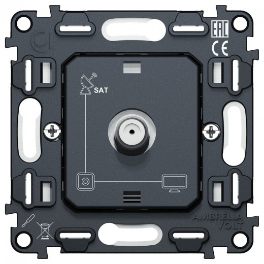 Механизм ТВ-розетки и SAT-розетки Ambrella Volt QUANT VM215