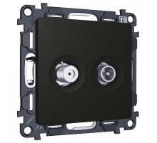 ТВ-розетка и SAT-розетка оконечная без рамки Ambrella Volt ALFA MA813310