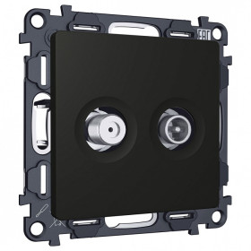 ТВ-розетка и SAT-розетка оконечная без рамки Ambrella Volt ALFA MA813310