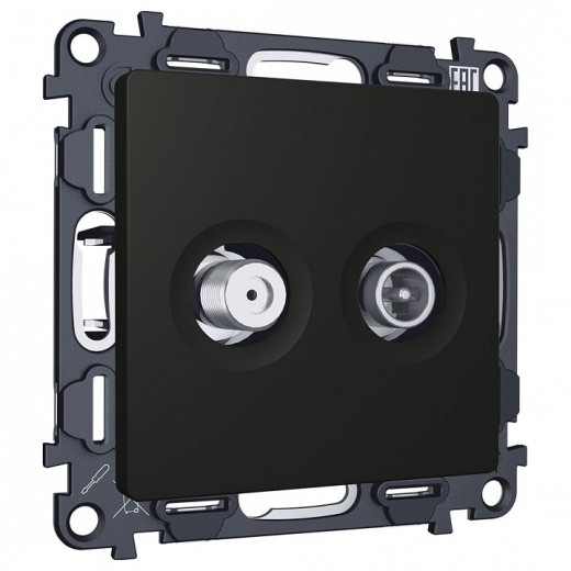 ТВ-розетка и SAT-розетка оконечная без рамки Ambrella Volt ALFA MA813310