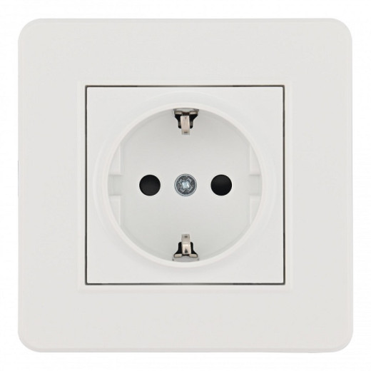 Розетка с заземлением и со шторкой Arte Milano SET16-1 SET16-1-40-1 white