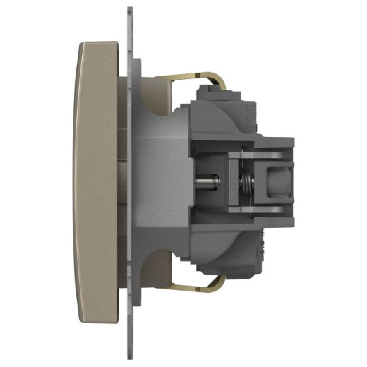 Розетка с заземлением и со шторкой, без рамки Elbi Eleсtriс Zena Vega 609-012500-243