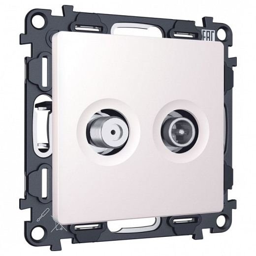 ТВ-розетка и SAT-розетка оконечная без рамки Ambrella Volt MA MA213310