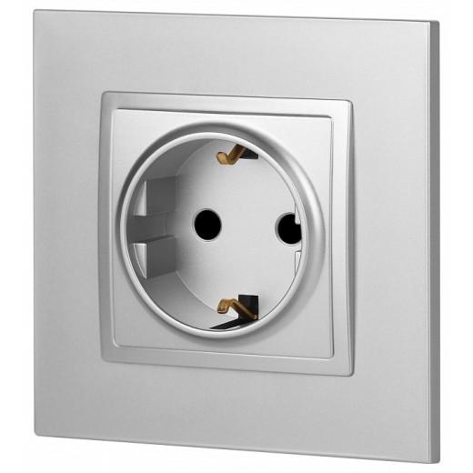 Розетка с заземлением и со шторкой, без рамки Эра Эра Elegance 14-2102-03