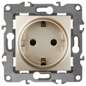 Розетка с заземлением, без рамки Эра Эра 12 12-2101-04