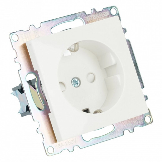 Розетка с заземлением и со шторкой, без рамки Stekker Катрин 39304