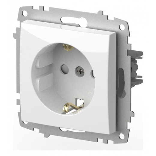 Розетка с заземлением и со шторкой, без рамки Elbi Eleсtriс Zena Vega 609-015600-243