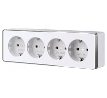 Розетка четверная с заземлением и со шторками Werkel Gallant W5072210