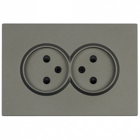 Розетка двойная без заземления и со шторкой, без рамки Stekker RST10-5116-09 49929