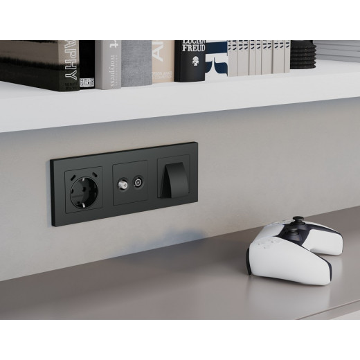 Розетка с заземлением и 2хUSB type C, без рамки Ambrella Volt ALFA MA910510