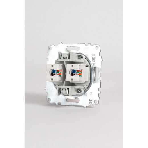 Розетка двойная Ethernet RJ-45 без рамки Elbi Eleсtriс Zena Vega 609-015600-248