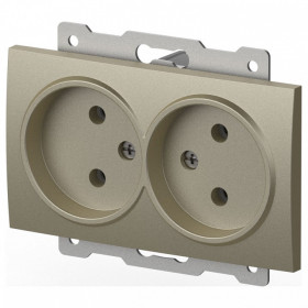 Розетка двойная без заземления, без рамки Elbi Eleсtriс Zena Vega 609-011400-908