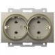 Розетка двойная с заземлением, без рамки Elbi Eleсtriс Zena Vega 609-011400-907