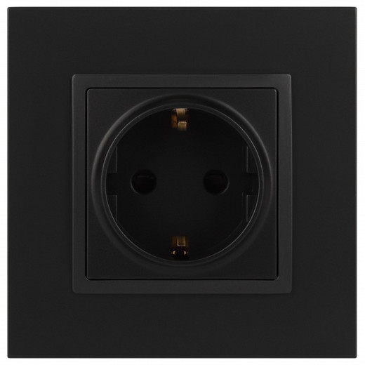 Розетка с заземлением и со шторкой, без рамки Эра Эра Elegance 14-2102-05