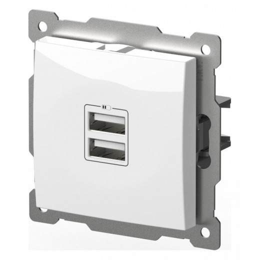 Розетка 2хUSB type A без рамки Elbi Eleсtriс Zena Vega 609-015600-143
