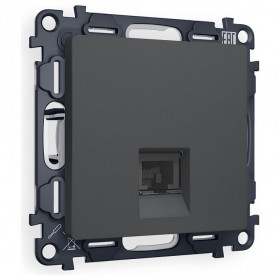 Розетка Ethernet RJ-45 и со шторками, без рамки Ambrella Volt ALFA MA912005