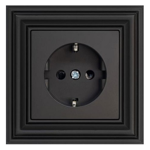 Розетка с заземлением и со шторкой, без рамки LIREGUS RETRO 29-225