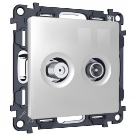 ТВ-розетка и SAT-розетка оконечная без рамки Ambrella Volt ALFA MA413310