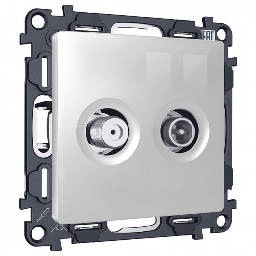 ТВ-розетка и SAT-розетка оконечная без рамки Ambrella Volt ALFA MA413310