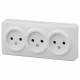 Розетка тройная без заземления Эра Эра Эксперт 11-2207-01
