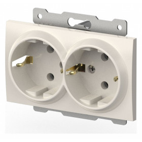 Розетка двойная с заземлением, без рамки Elbi Eleсtriс Zena Vega 609-010200-907