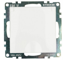 Розетка с заземлением и со шторкой, без рамки с крышкой Stekker Катрин 39302