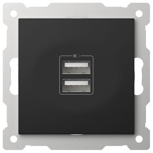 Розетка 2хUSB type A без рамки Elbi Eleсtriс Zena Vega 609-014800-143