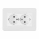 Розетка двойная с заземлением и со шторкой Arte Milano SET16-2 SET16-double-40-2 white