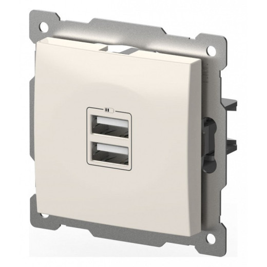 Розетка 2хUSB type A без рамки Elbi Eleсtriс Zena Vega 609-010200-143