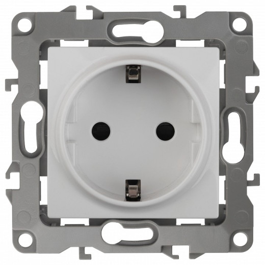 Розетка с заземлением, без рамки Эра Эра 12 12-2101-01