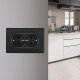 Розетка двойная с заземлением и со шторкой Arte Milano SET06-2 SET06-double-40-2 black