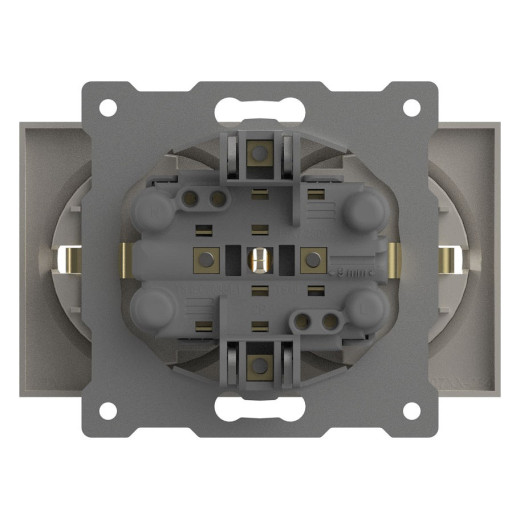 Розетка двойная с заземлением, без рамки Elbi Eleсtriс Zena Vega 609-010200-907