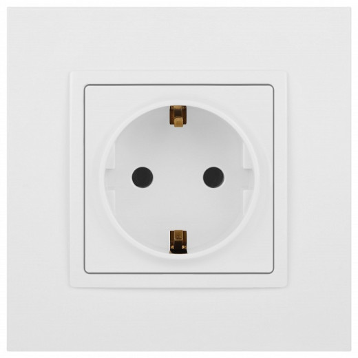 Розетка с заземлением, без рамки Эра Эра Elegance 14-2101-01М