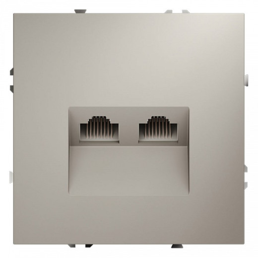 Розетка двойная Ethernet RJ-45 без рамки Voltum S70 VLS060203