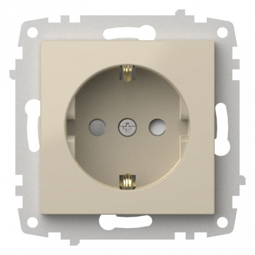 Розетка с заземлением и со шторкой, без рамки Elbi Eleсtriс Zena Vega 609-010300-243