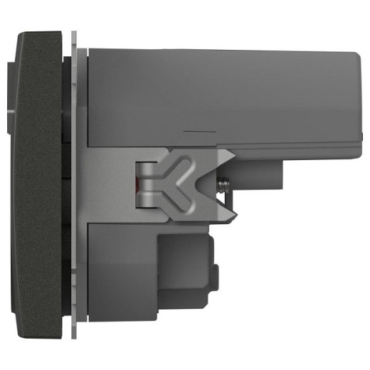 Розетка с заземлением и со шторкой и 2хUSB type A, без рамки Elbi Eleсtriс Zena Vega 609-011100-317