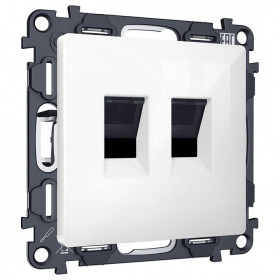 Розетка двойная Ethernet RJ-45 без рамки Ambrella Volt MA MA112110