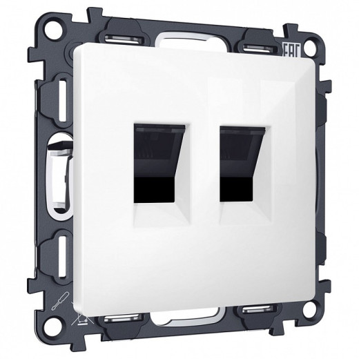 Розетка двойная Ethernet RJ-45 без рамки Ambrella Volt MA MA112110