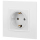 Розетка с заземлением, без рамки Эра Эра Elegance 14-2101-01М
