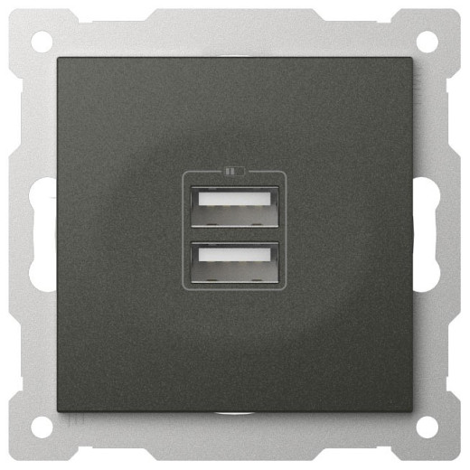 Розетка 2хUSB type A без рамки Elbi Eleсtriс Zena Vega 609-011100-143