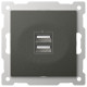 Розетка 2хUSB type A без рамки Elbi Eleсtriс Zena Vega 609-011100-143