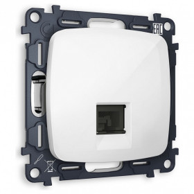 Розетка Ethernet RJ-45 и со шторками, без рамки Ambrella Volt OMEGA MO112005