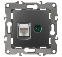 ТВ-розетка и розетка Ethernet RJ-45 без рамки Эра Эра 12 12-3110-12