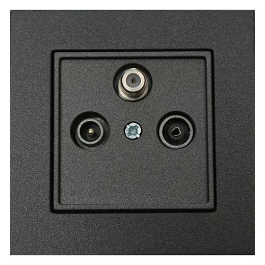 ТВ-розетка оконечные и розетка для радиоточки без рамки LIREGUS EPSILON 28-1134