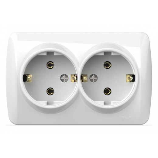 Розетка двойная с заземлением Elbi Eleсtriс Alsu 7 504-010200-907