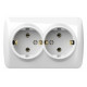 Розетка двойная с заземлением Elbi Eleсtriс Alsu 7 504-010200-907